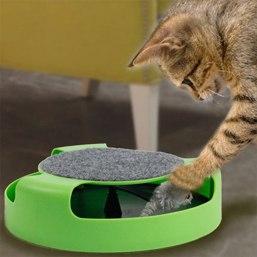 Interactive Mouse Cat Toy with Scratch Board for Kittens and Cats
