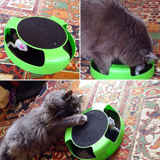 Interactive Mouse Cat Toy with Scratch Board for Kittens and Cats