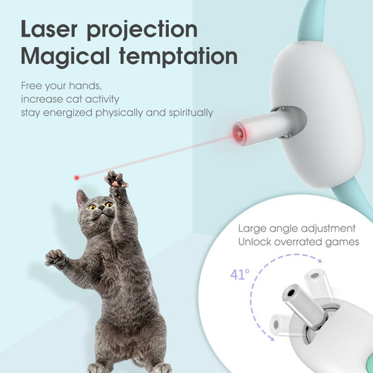 Smart Laser Teasing Cat Collar: Automatic Electric Cat Toy for Interactive Training and Amusing Playtime, USB Charging
