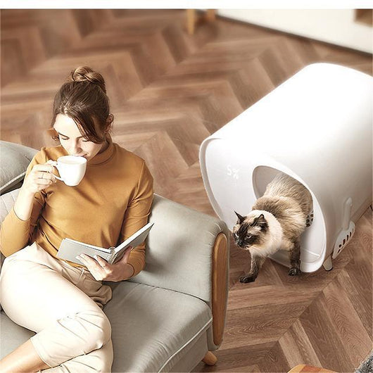 Extra Large Smart Litter Box: Deodorizing and Splash-Proof Design