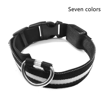Adjustable Luminous LED Collar and Leash Set for Nighttime Safety of Dogs and Cats