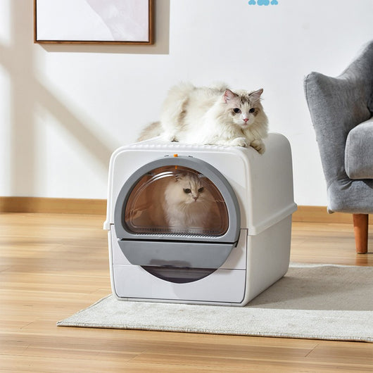 Semi-Automatic Deodorizing Cat Litter Box - Semi-Enclosed Design for Pets