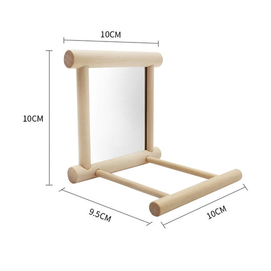 Interactive Bird Stand with Mirror for Pet Parrots and Manna Pearls
