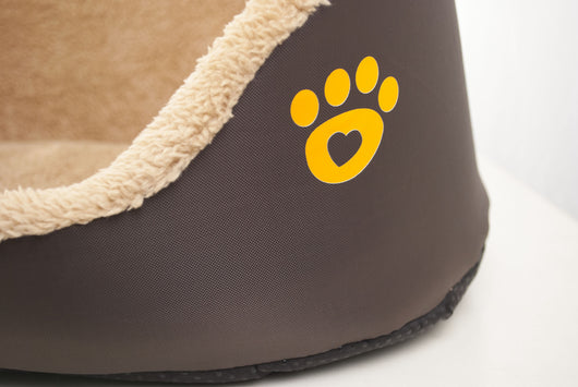 Round Pet Sofa Bed with Soft and Warm Wool Material