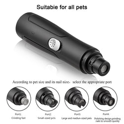 Rechargeable USB Pet Nail Grinder - Perfect for Dogs and Cats