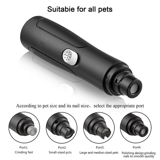 Rechargeable USB Pet Nail Grinder - Perfect for Dogs and Cats
