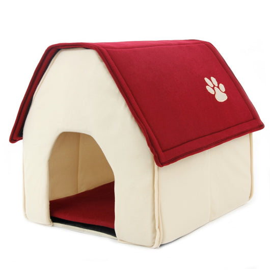 Cozy Cloth Pet House with Cottage Design