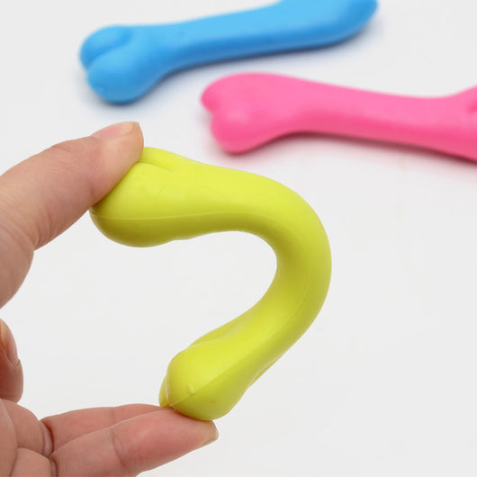High-Quality Rubber Pet Toy for Dogs - Bone Shaped Bite Resistant Chew Toy