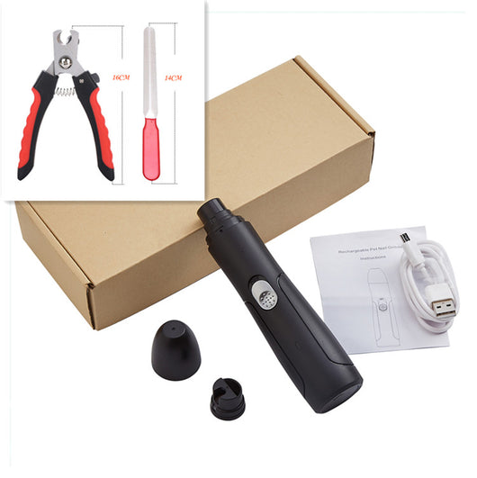Rechargeable USB Pet Nail Grinder - Perfect for Dogs and Cats