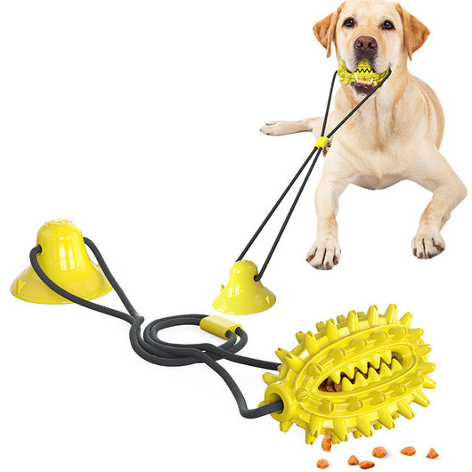 Interactive Suction Cup Dog Toy for Tug-of-War and Molar Training