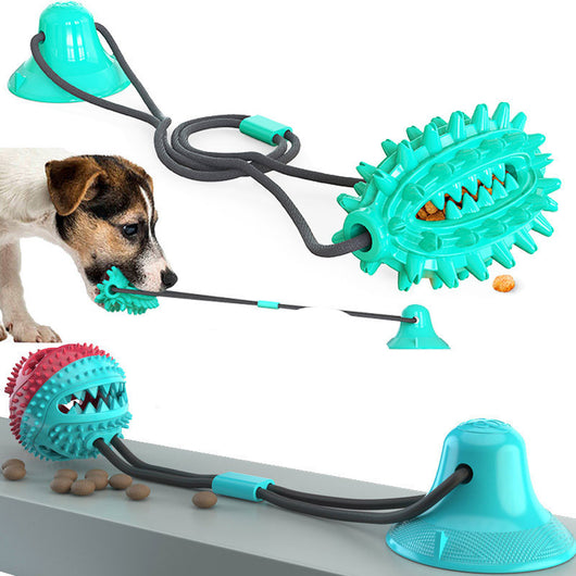 Interactive Suction Cup Dog Toy for Tug-of-War and Molar Training