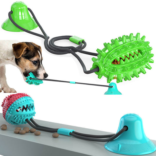 Interactive Suction Cup Dog Toy for Tug-of-War and Molar Training