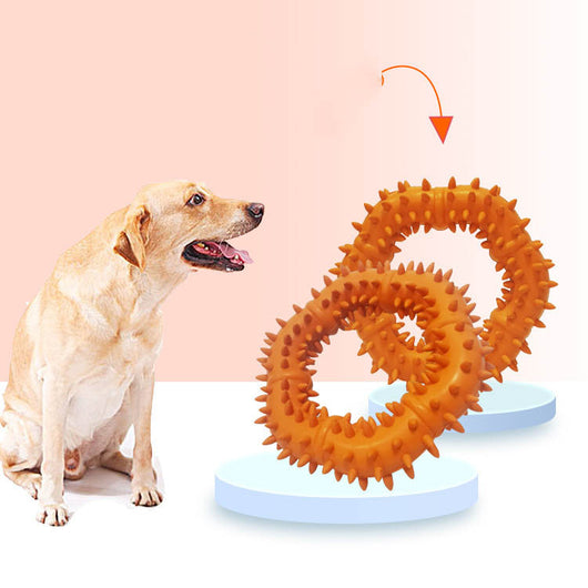Durable Rubber Ring Molar Toy for Small and Medium-Sized Dogs