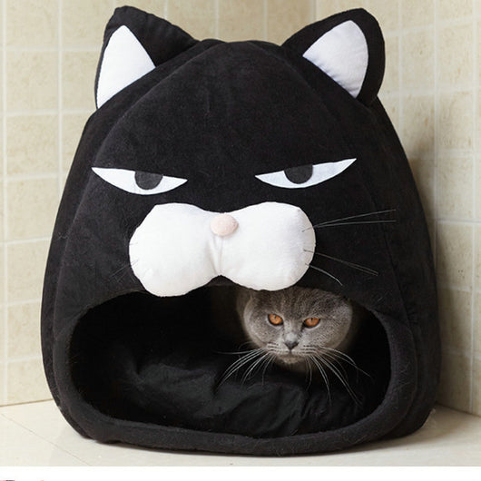 Comfy and Cozy Cat House Bed with Litter Mat and Sleeping Nest