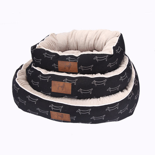 Cozy and Fluffy Round Dog Bed