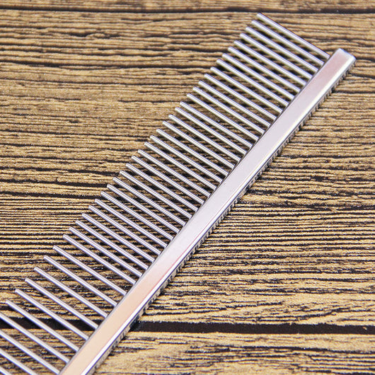 Dual-Purpose Pet Grooming Comb for Dense and Sparse Fur