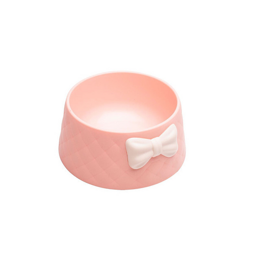 Cute Bow Design Cat and Dog Bowl made with PP Plastic