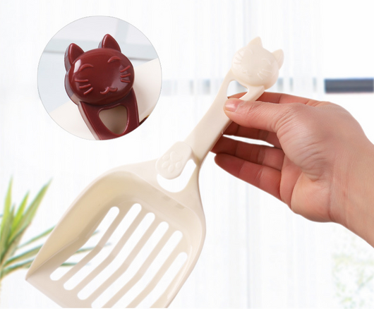 š¾ Plastic Cat Litter Shovel with Cat Head Design š¾