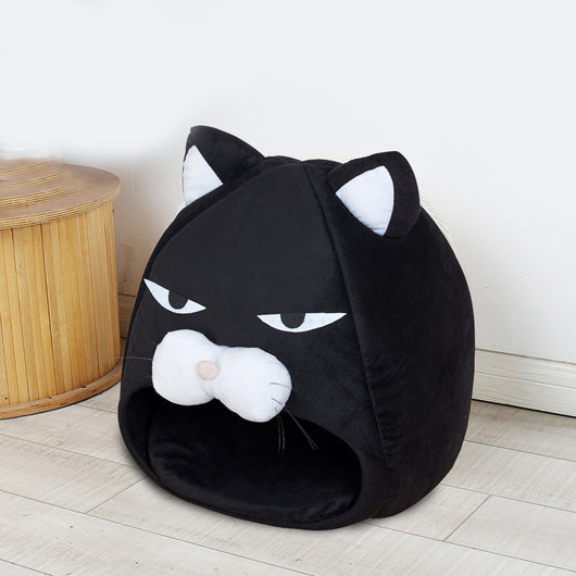 Comfy and Cozy Cat House Bed with Litter Mat and Sleeping Nest
