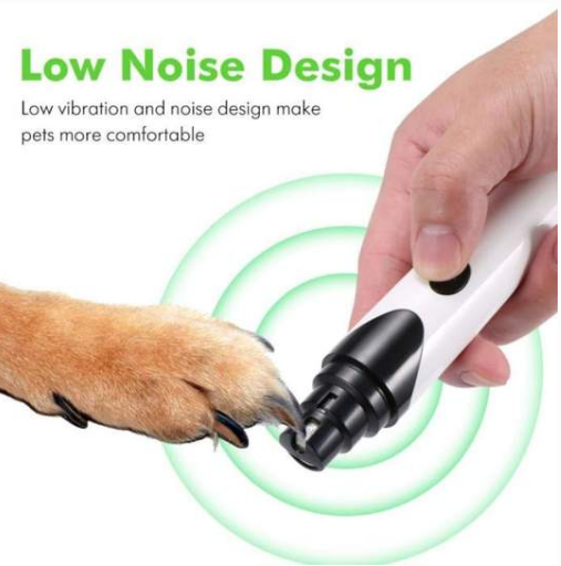 Electric Pet Nail Grinder with Low Vibration and Noise for Dogs and Cats