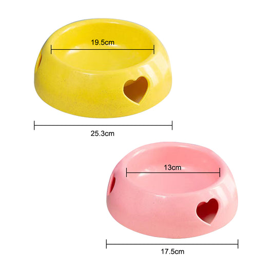 Colorful Plastic Pet Bowls - Anti-skid and Leakproof Dog and Cat Food and Water Bowls