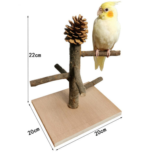Eco-Friendly Solid Wood Parrot Station for Training and Playing