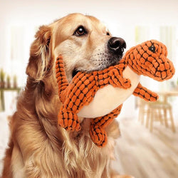 Dinosaur Plush Toy for Large Dogs - Interactive and Chewable