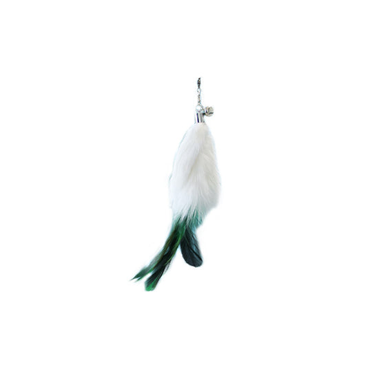 Extendable Cat Teasing Stick with Feather Replacement Head for Interactive Playtime