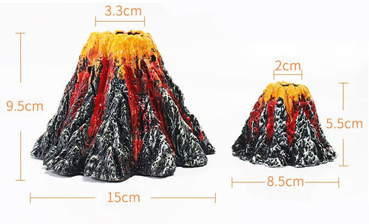 Aquarium Volcano Decoration, Artificial Resin Landscape
