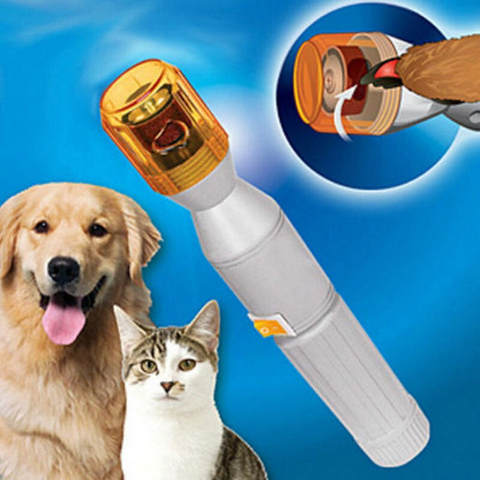 Electric Pet Nail Trimmer for Dogs and Cats, Professional Nail Clippers with Sandpaper