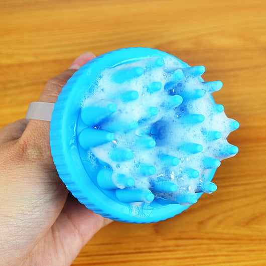 Silicone Pet Bath Brush and Massager for Grooming and Cleaning