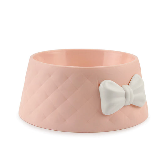 Cute Bow Design Cat and Dog Bowl made with PP Plastic