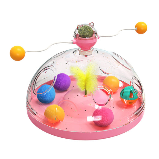 Meows Windmill Interactive Cat Toy with Catnip and Multifunctional Turntable