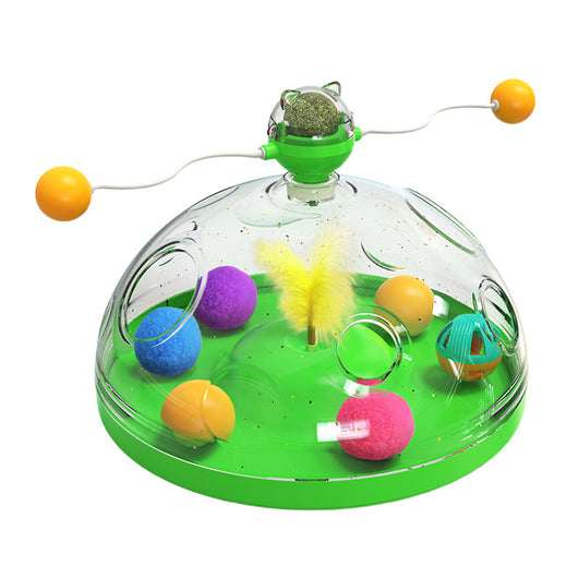 Meows Windmill Interactive Cat Toy with Catnip and Multifunctional Turntable