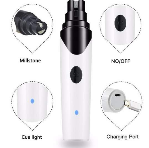 Electric Pet Nail Grinder with Low Vibration and Noise for Dogs and Cats