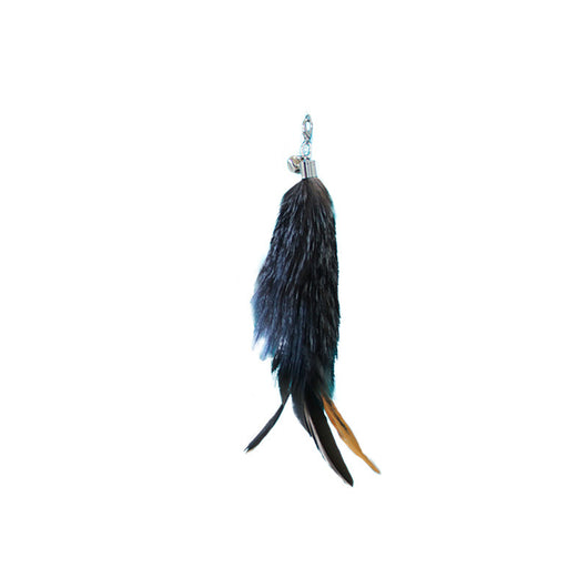 Extendable Cat Teasing Stick with Feather Replacement Head for Interactive Playtime