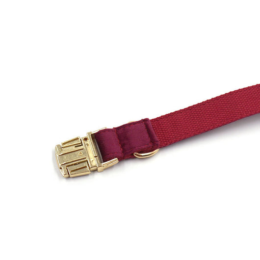 Burgundy Velvet Pet Collar for Dogs - Soft and Comfortable