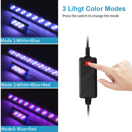 Brighten Up Your Aquarium with This Ultra-thin, Three-color Adjustable Light