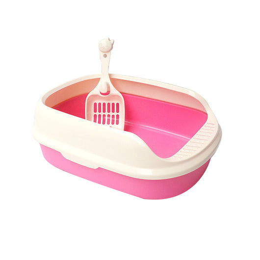 🐾Pet Cat Litter Box With Shovel High-side Polyester Cat Litter Box🐾