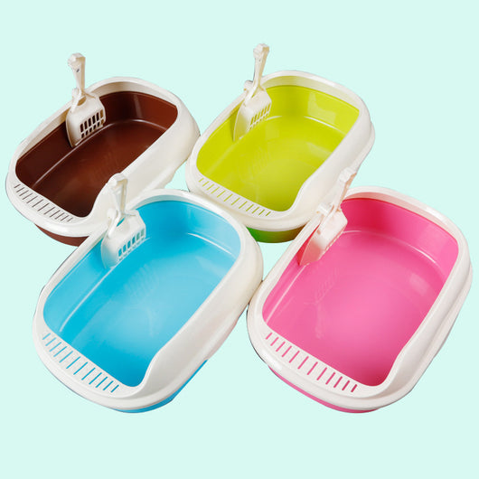 🐾Pet Cat Litter Box With Shovel High-side Polyester Cat Litter Box🐾