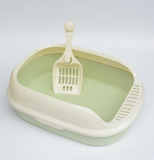 🐾Pet Cat Litter Box With Shovel High-side Polyester Cat Litter Box🐾