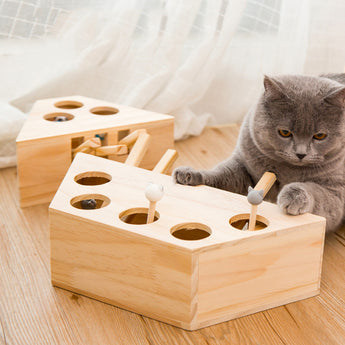 Unleashing Joy: The Ultimate Guide to Our Premium Wooden Cat Toy - Whack-A-Mole Mouse Game