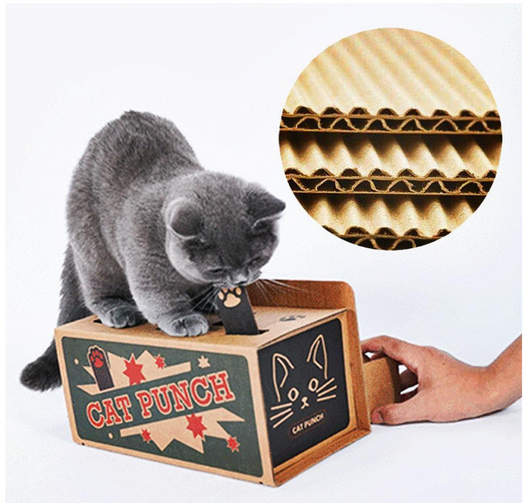 Interactive Cat Toy: Corrugated Carton Hamster with Playful Paper for Kittens and Cats