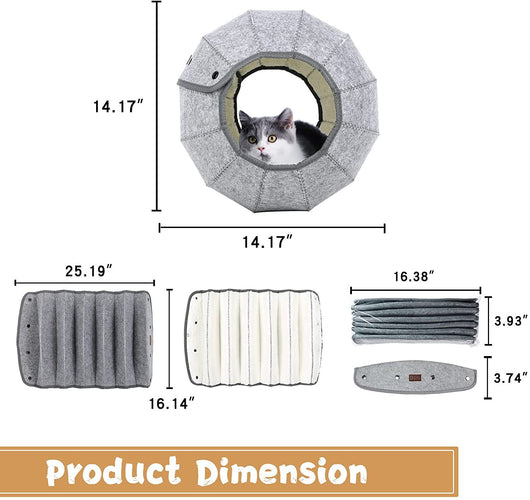 Foldable Breathable Pet Bed and Kennel - Creative Semi-Enclosed Cat Mat