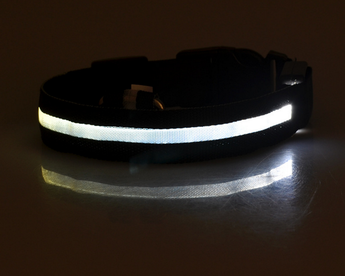 Adjustable Luminous LED Collar and Leash Set for Nighttime Safety of Dogs and Cats