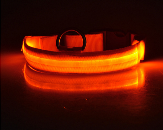 Adjustable Luminous LED Collar and Leash Set for Nighttime Safety of Dogs and Cats