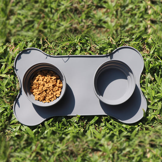 Foldable Silicone Dog Bowl - Perfect for On-The-Go Adventures!  🐾