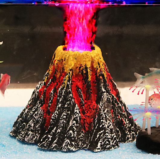 Aquarium Volcano Decoration, Artificial Resin Landscape