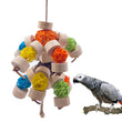 Wooden Bird Vine Ball Nibbling Toy with Bal for Cage Accessories