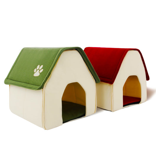 Cozy Cloth Pet House with Cottage Design